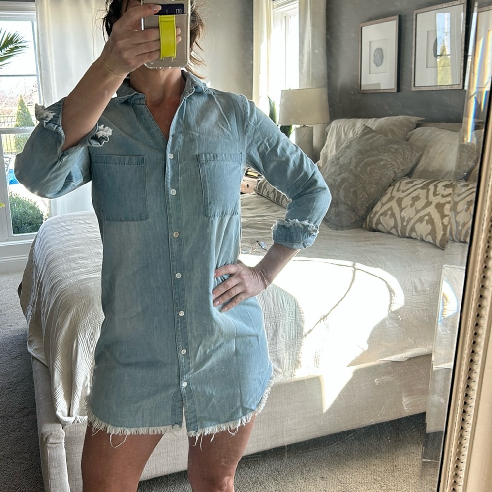 Boutique denim mini dress.